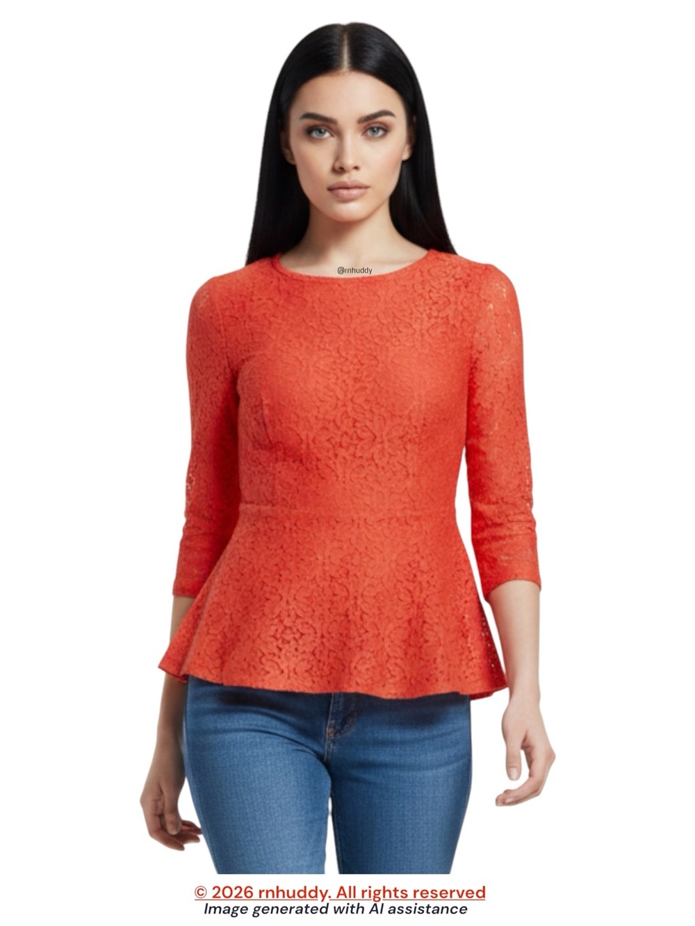 Anthropologie Moulinette Soeurs size 10 coral peplum lace top